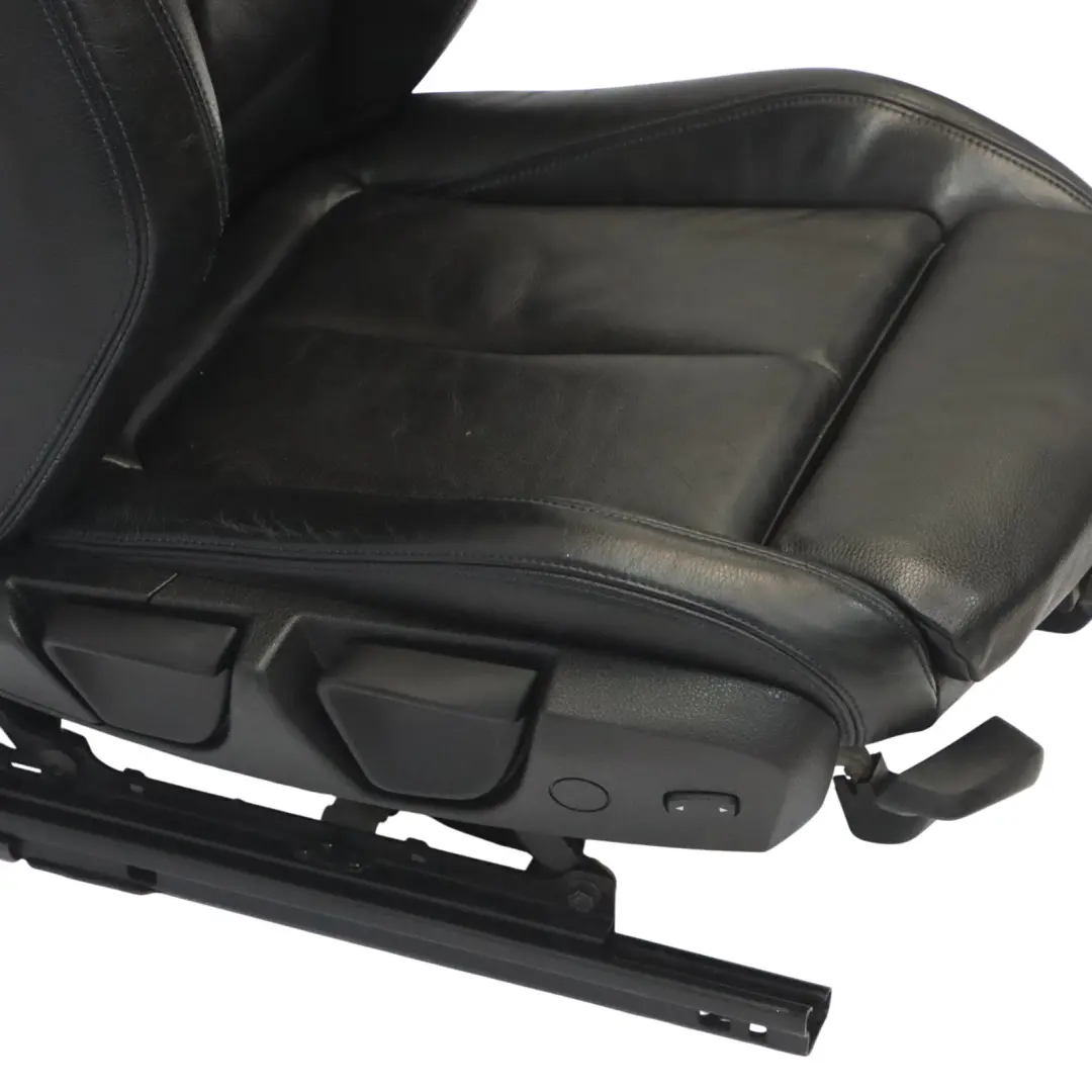 Sport Seat BMW F21 LCI Front Right O/S Heated Black Leather Blue Stitching - SKU 8069656-1 - Part number 8069656