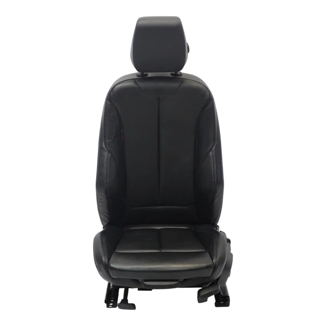 BMW F30 F31 LCI M Sport Sedile Anteriore Sinistro Pelle Nera Cuciture Blu Dakota - SKU 8069661-2 - Numero di parte 8069661