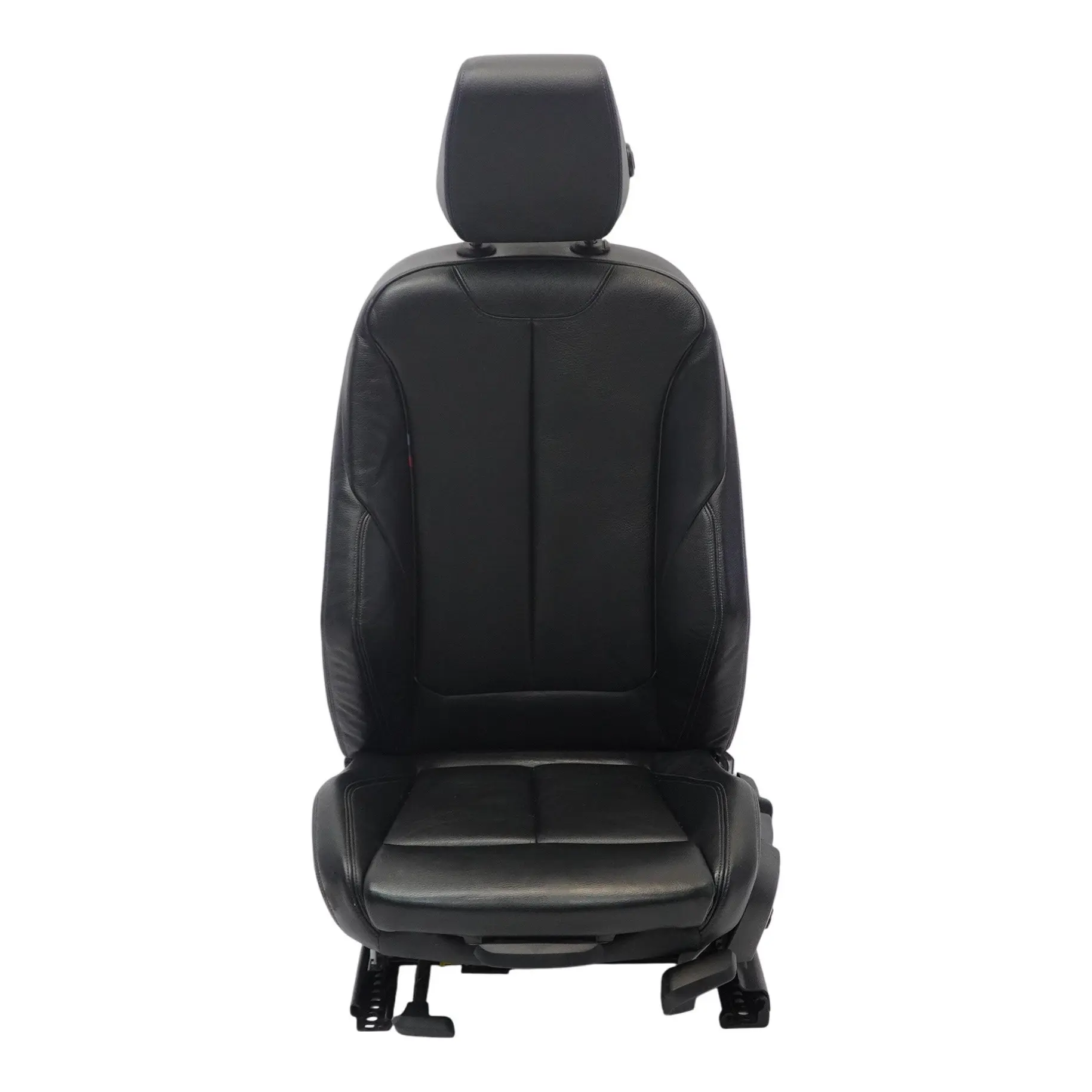 BMW F30 F31 LCI M Sport Sedile Anteriore Sinistro Pelle Nera Cuciture Blu Dakota