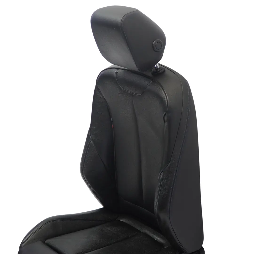 BMW F30 F31 LCI M Sport Sedile Anteriore Sinistro Pelle Nera Cuciture Blu Dakota - SKU 8069661-2 - Numero di parte 8069661