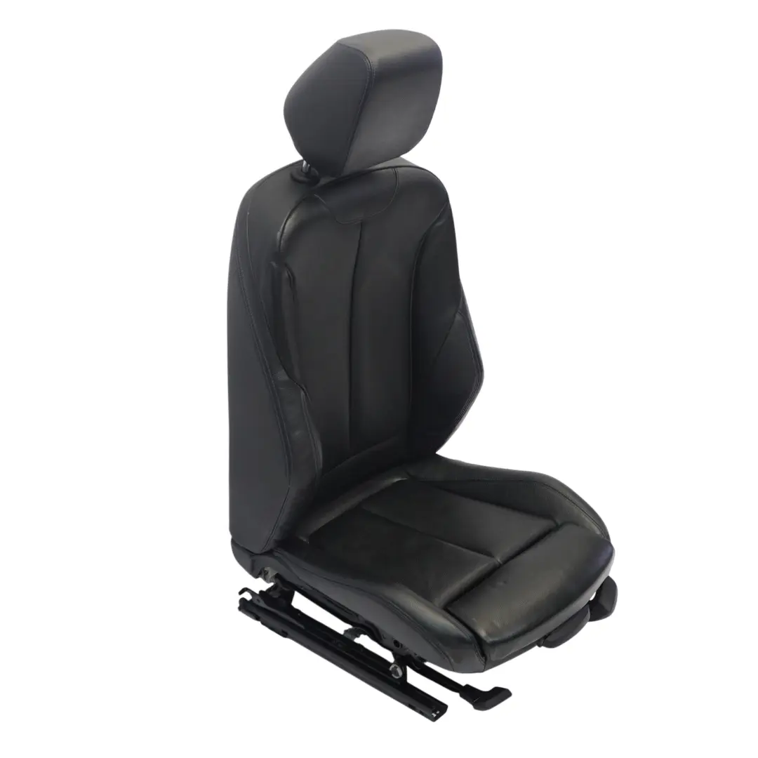 BMW F30 F31 LCI M Sport Sedile Anteriore Sinistro Pelle Nera Cuciture Blu Dakota - SKU 8069661-2 - Numero di parte 8069661