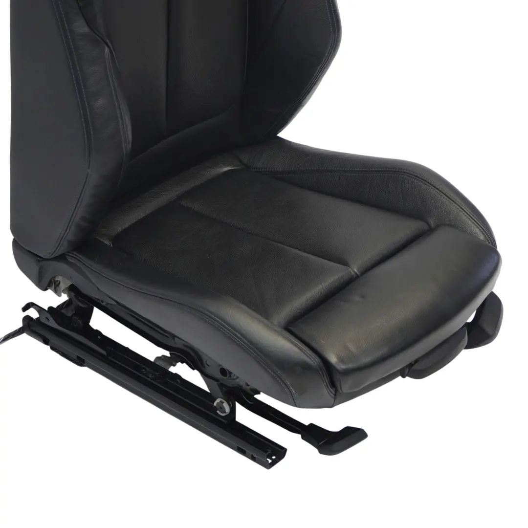 BMW F30 F31 LCI M Sport Sedile Anteriore Sinistro Pelle Nera Cuciture Blu Dakota - SKU 8069661-2 - Numero di parte 8069661