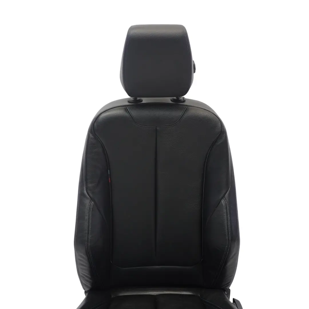 BMW F30 F31 LCI M Sport Siège avant gauche cuir noir avec surpiqûres bleu Dakota - SKU 8069661-2 - Numéro de pièce 8069661