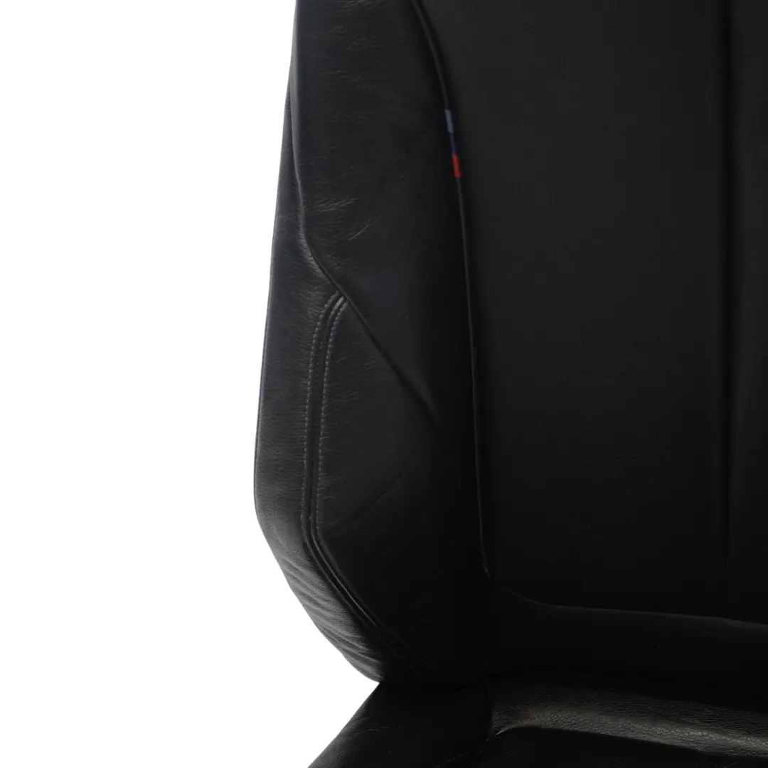 BMW F30 F31 LCI M Sport Siège avant gauche cuir noir avec surpiqûres bleu Dakota - SKU 8069661-2 - Numéro de pièce 8069661