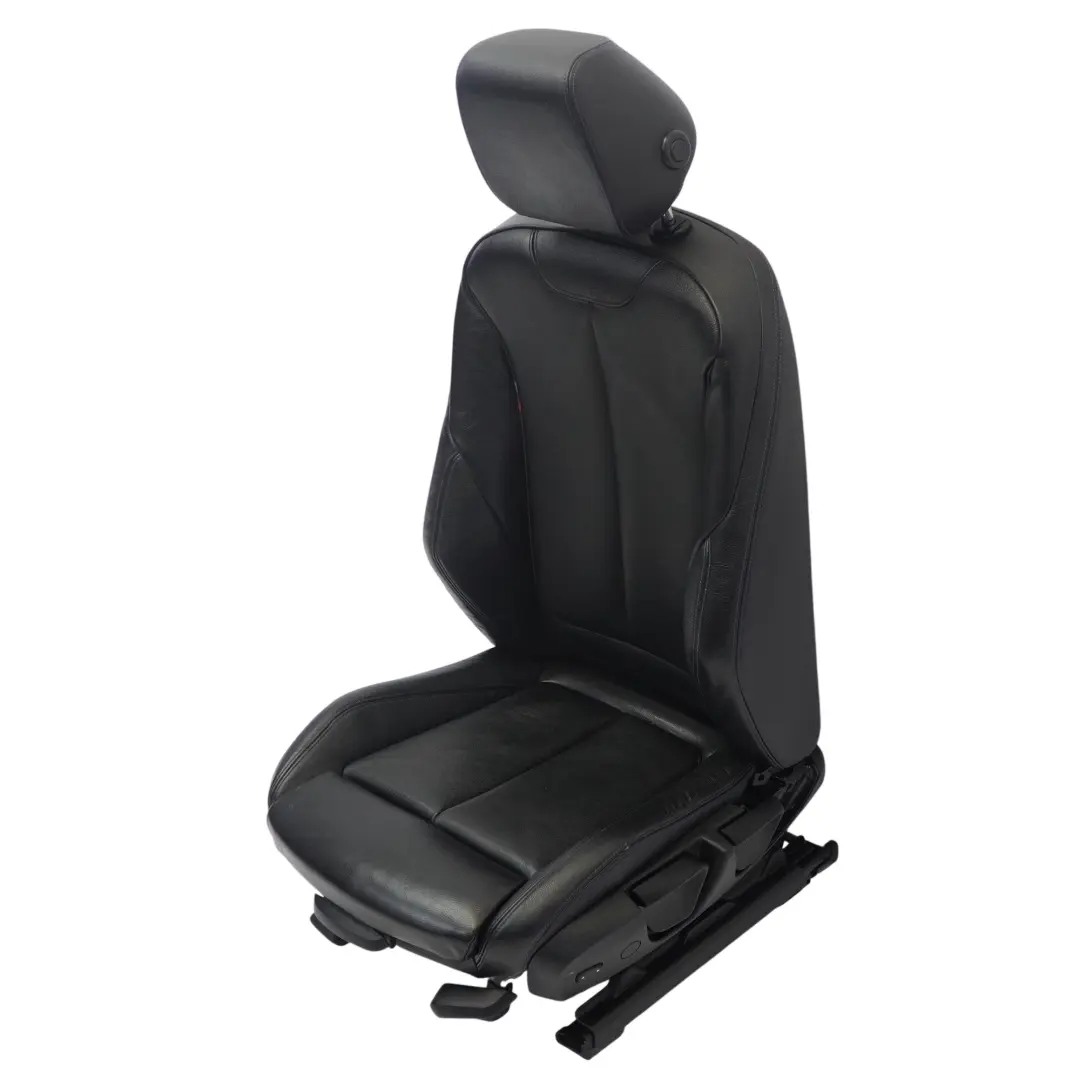 BMW F30 F31 LCI M Sport Siège avant gauche cuir noir avec surpiqûres bleu Dakota - SKU 8069661-2 - Numéro de pièce 8069661