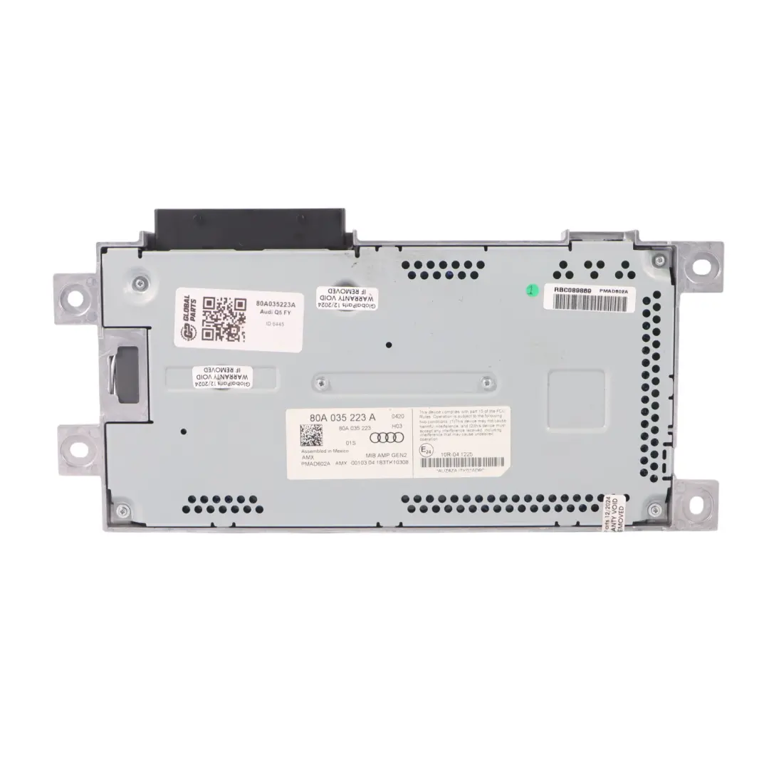 Système Unité d'amplification audio Bang & Olufsen pour Audi Q5 FY à propos du numéro de pièce 80A035223A Audi Q5 FY Système Unité d'amplification audio Bang & Olufsen - SKU 80A035223A - Numéro de pièce 80A035223A