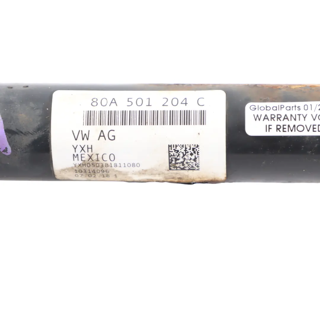 DAXB Petrol Engine Rear Driveshaft Right O/S to Audi Q5 FY 2.0 TFSI with Part number 80A501204C Audi Q5 FY 2.0 TFSI DAXB Petrol Engine Rear Driveshaft Right O/S - SKU 80A501204C-1 - Part number 80A501204C