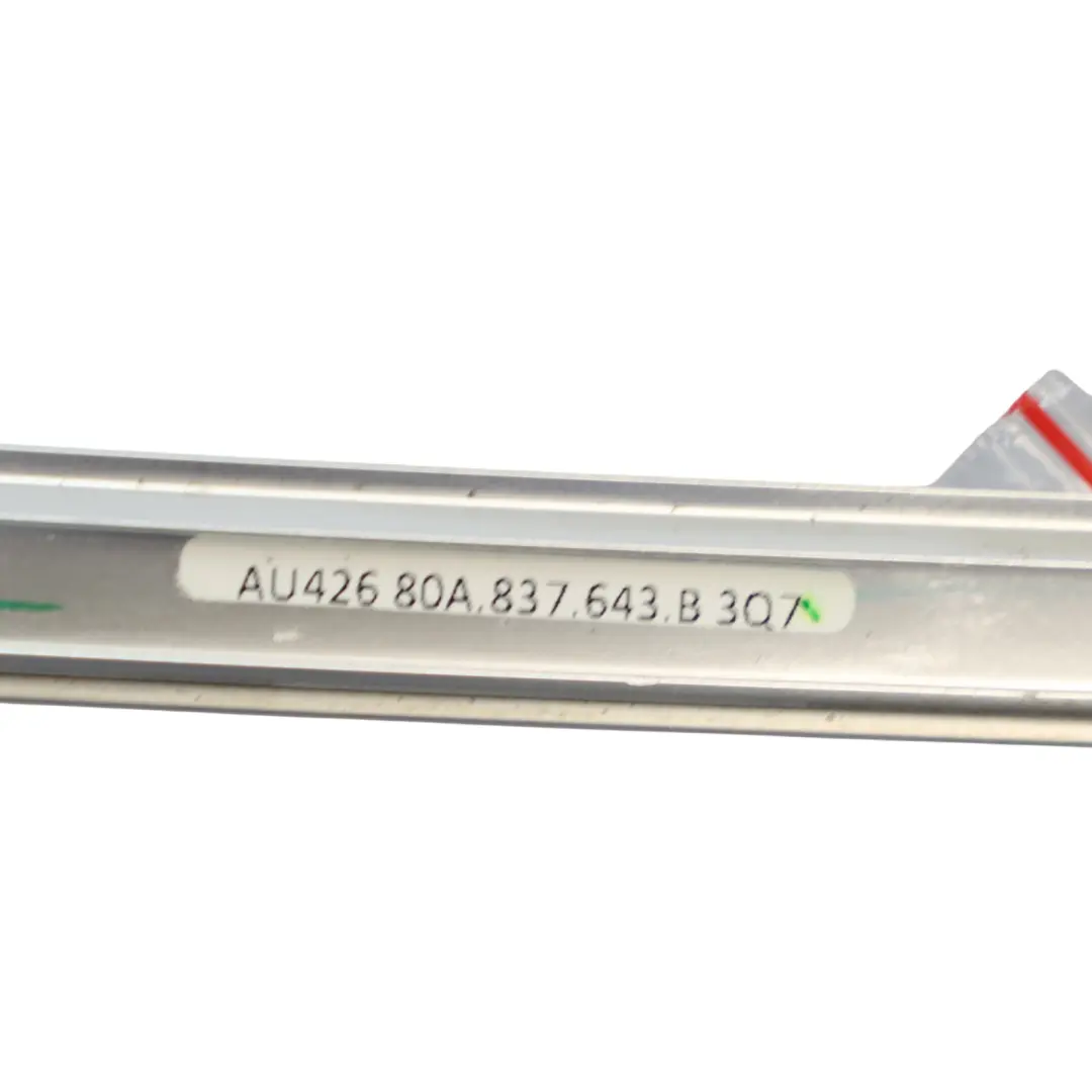 Front Door Window Trim Outer Weather Strip Left N/S to Audi Q5 FY with Part number 80A837643B Audi Q5 FY Front Door Window Trim Outer Weather Strip Left N/S - SKU 80A837643B - Part number 80A837643B