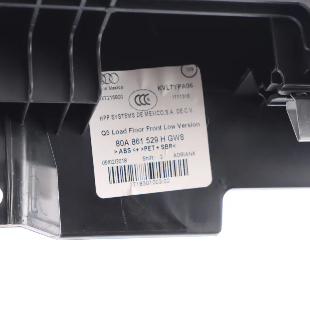 Trunk Boot Sill Trim to Audi Q5 FY Rear with Part number 80A861529H Audi Q5 FY Rear Trunk Boot Sill Trim - SKU 80A861529H - Part number 80A861529H