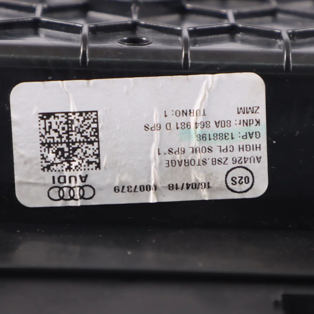 Portabicchieri anteriore Console Centrale Portaoggetti per Audi Q5 FY con numero di parte 80A864981D Audi Q5 FY Portabicchieri anteriore Console Centrale Portaoggetti - SKU 80A864981D - Numero di parte 80A864981D