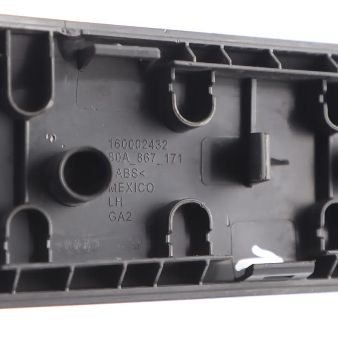 Front Inner Door Handle Cover Trim Panel Left N/S Black to Audi Q5 FY with Part number 80A867171 Audi Q5 FY Front Inner Door Handle Cover Trim Panel Left N/S Black - SKU 80A867171 - Part number 80A867171