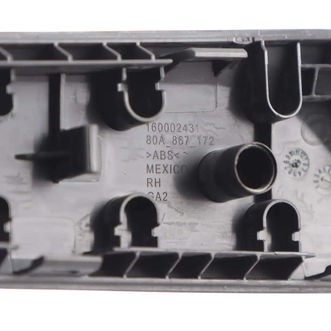 Front Interior Door Card Grab Handle Trim Cover Right O/S to Audi Q5 FY with Part number 80A867172 Audi Q5 FY Front Interior Door Card Grab Handle Trim Cover Right O/S - SKU 80A867172 - Part number 80A867172