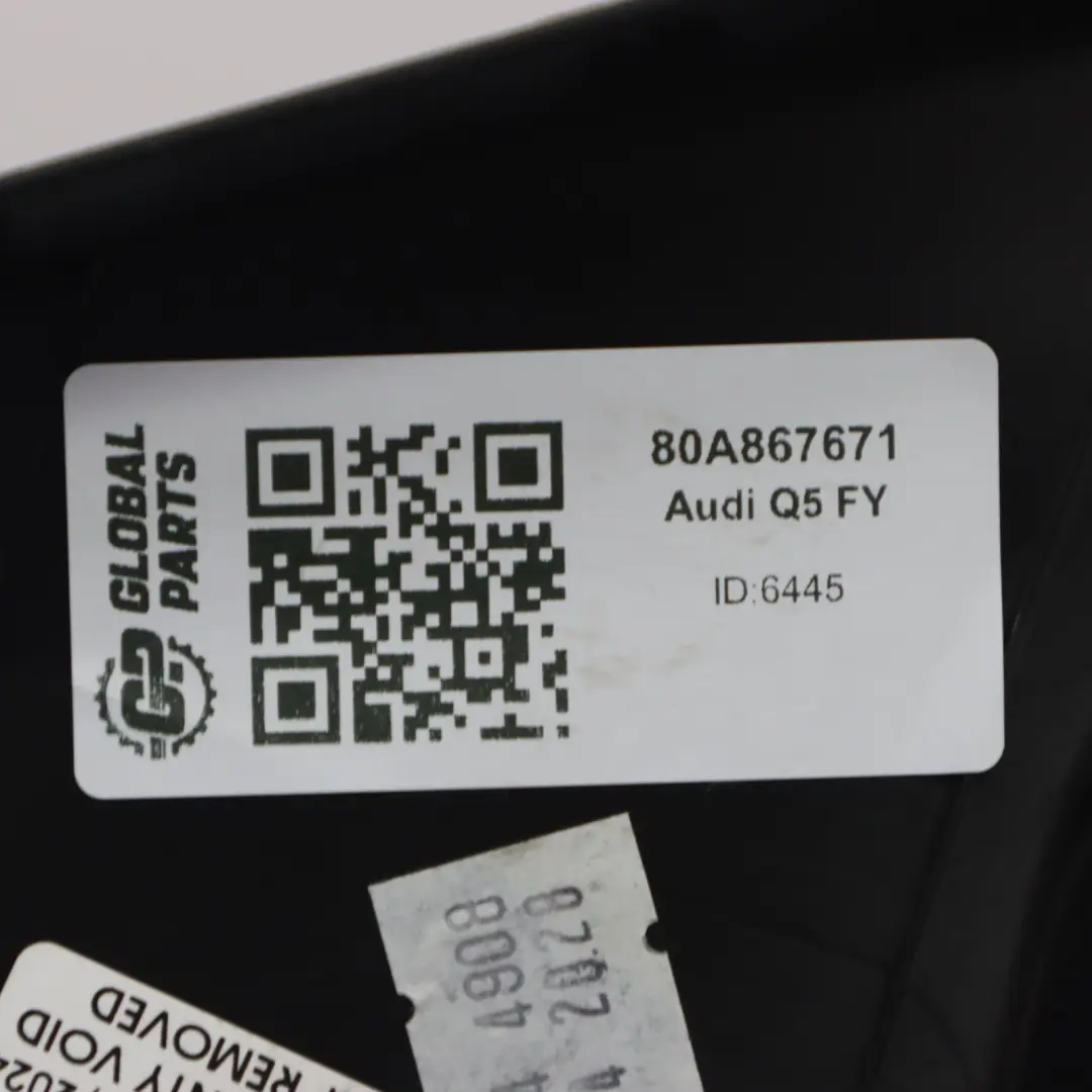 Audi Q5 FY Puerta Trasera Izquierda Junta Marco Embellecedor - SKU 80A867671 - Número de pieza 80A867671
