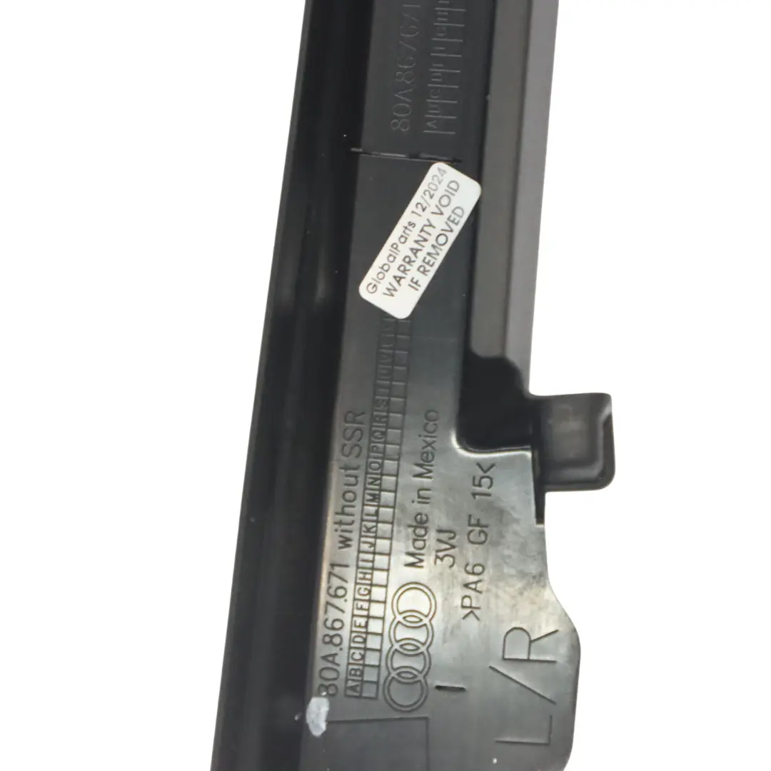 Audi Q5 FY Window Seal Door Rear Left N/S Gasket Frame Trim - SKU 80A867671 - Part number 80A867671