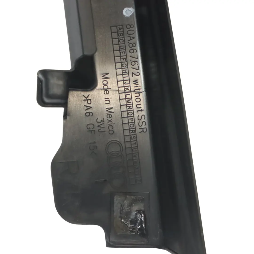 Tür Fenster Rahmen Trim Abdeckung Panel Hinten Rechts für Audi Q5 FY mit Teilenummer 80A867672 Audi Q5 FY Tür Fenster Rahmen Trim Abdeckung Panel Hinten Rechts - SKU 80A867672 - Teilenummer 80A867672