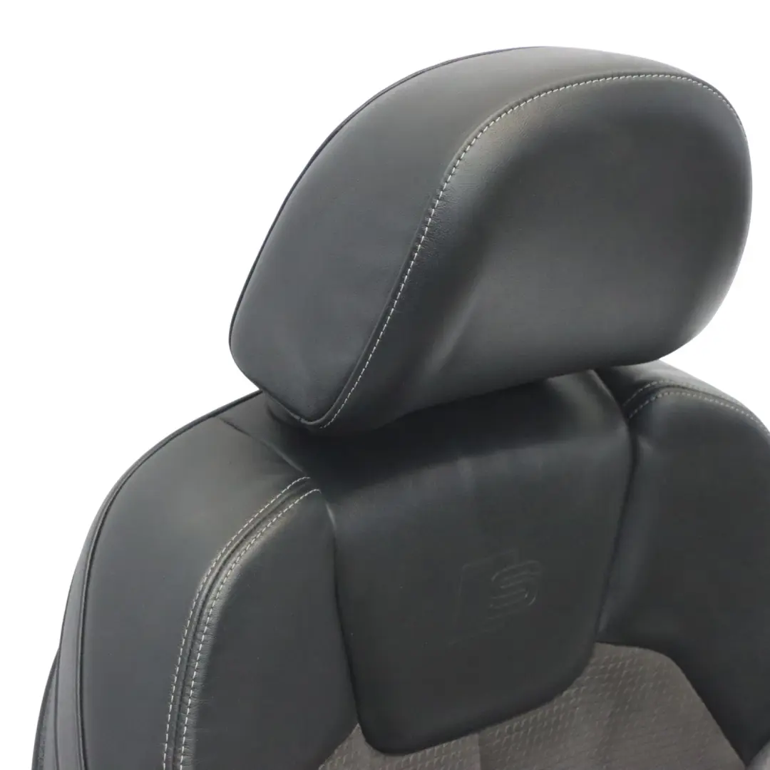 Audi Q5 Mk2 FY Sport Seat Front Left N/S Heated S-Line Half Leather Black Grey - SKU 80A881805M - Part number 80A881805M