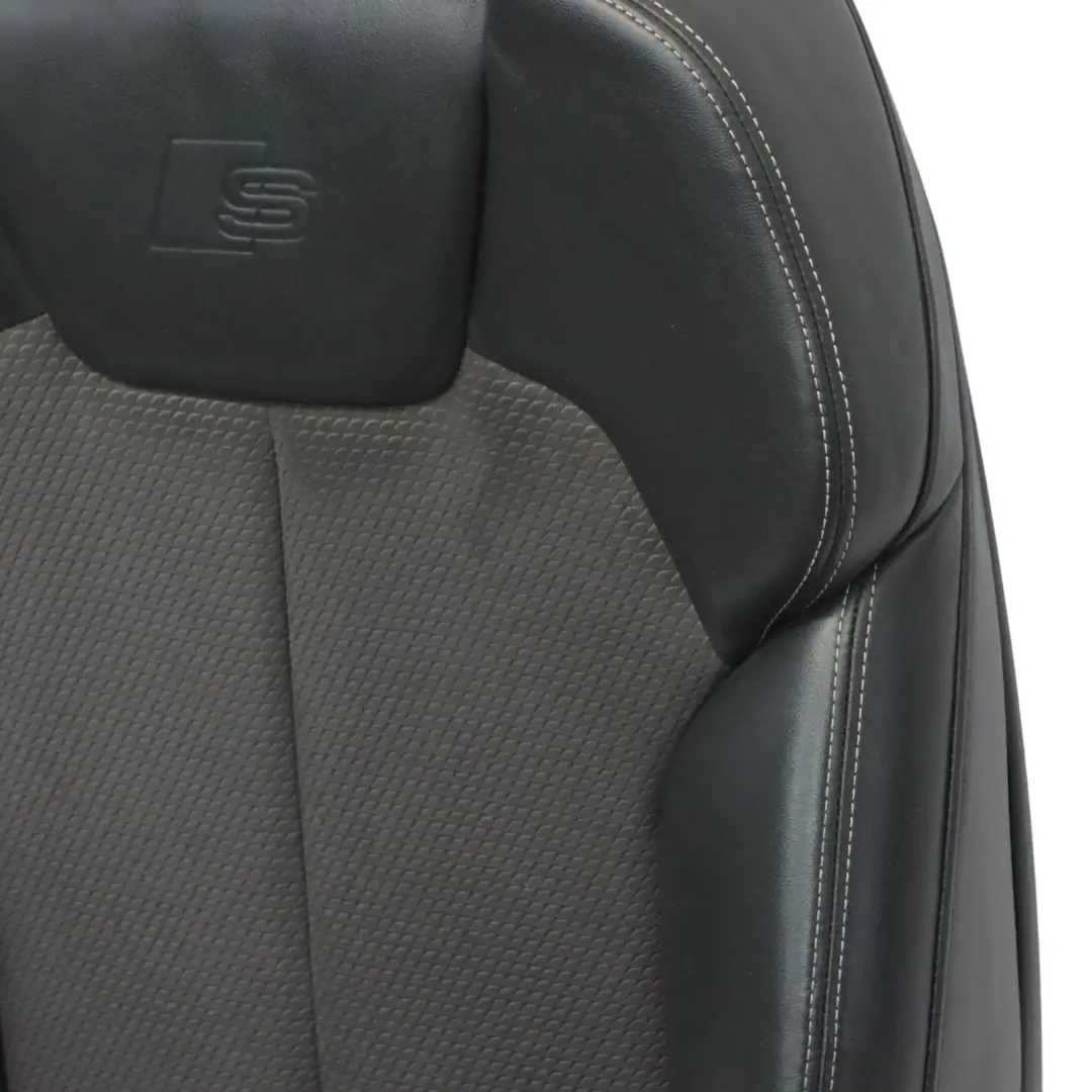 Audi Q5 Mk2 FY Sedile sport anteriore sinistro S-Line Mezza Pelle Nero Grigio - SKU 80A881805M - Numero di parte 80A881805M
