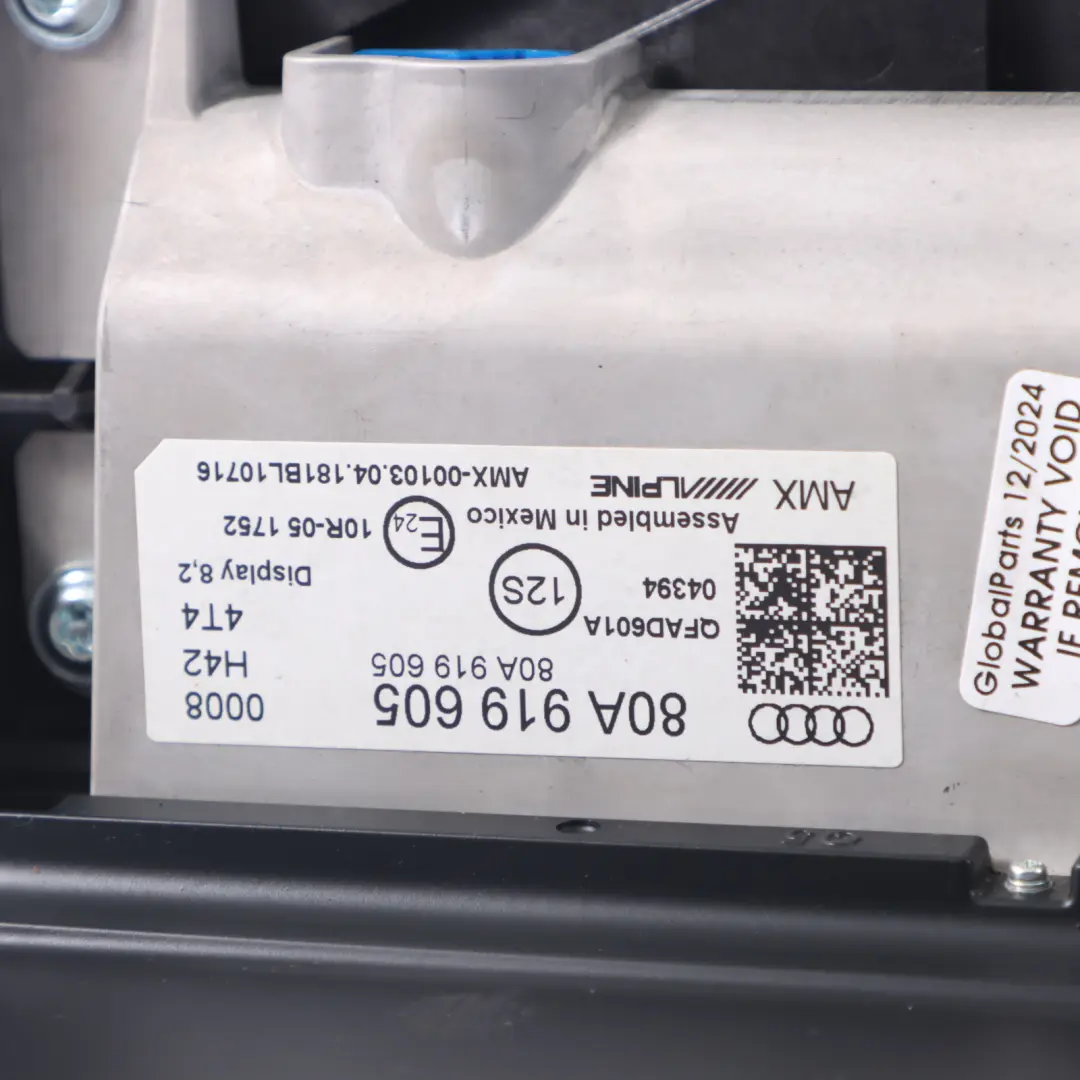 Ecran d'affichage Radio Multimédia Navigation Sat Unit pour Audi Q5 FY à propos du numéro de pièce 80A919605 Audi Q5 FY Ecran d'affichage Radio Multimédia Navigation Sat Unit - SKU 80A919605 - Numéro de pièce 80A919605