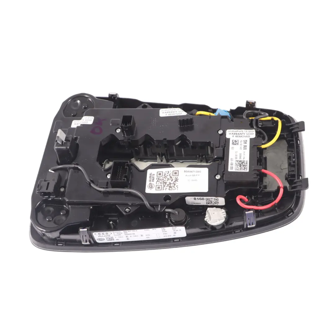 Audi Q5 FY Lampe de lecture intérieure de toit avant Noir - SKU 80A947135G - Numéro de pièce 80A947135G