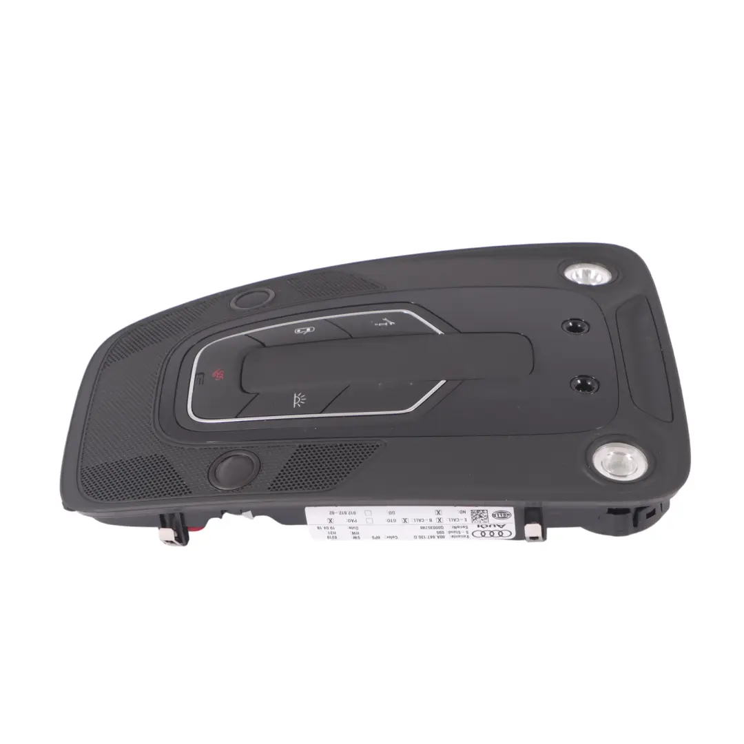 Interior Delantero Techo Luz De Lectura Negro para Audi Q5 FY con número de pieza 80A947135G Audi Q5 FY Interior Delantero Techo Luz De Lectura Negro - SKU 80A947135G - Número de pieza 80A947135G