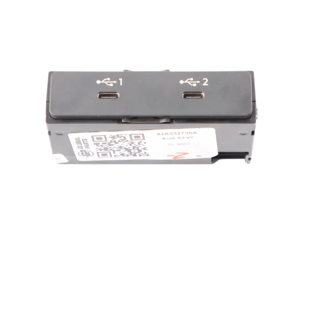 8Y USB C Double Port Socket Plug Panel to A3 S3 with Part number 82A035736A A3 S3 8Y USB C Double Port Socket Plug Panel - SKU 82A035736A - Part number 82A035736A