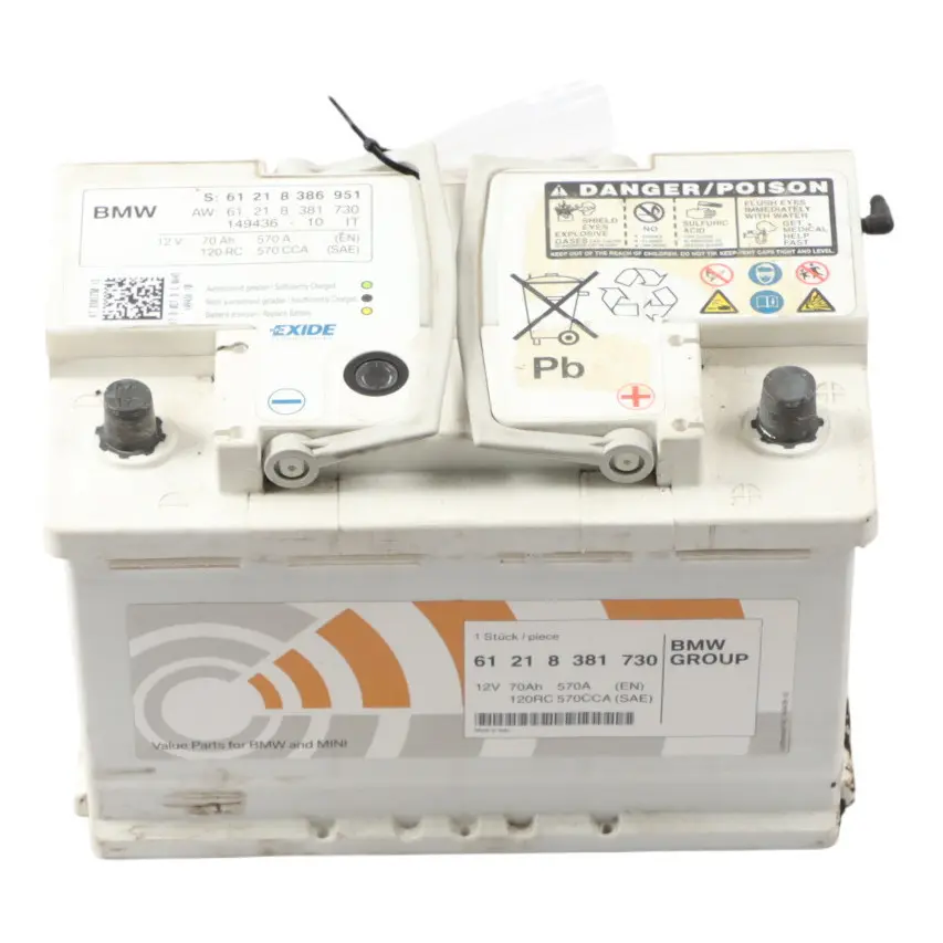BMW EXIDE 12V Accumulator Battery 70Ah 570A 8386951 8381730