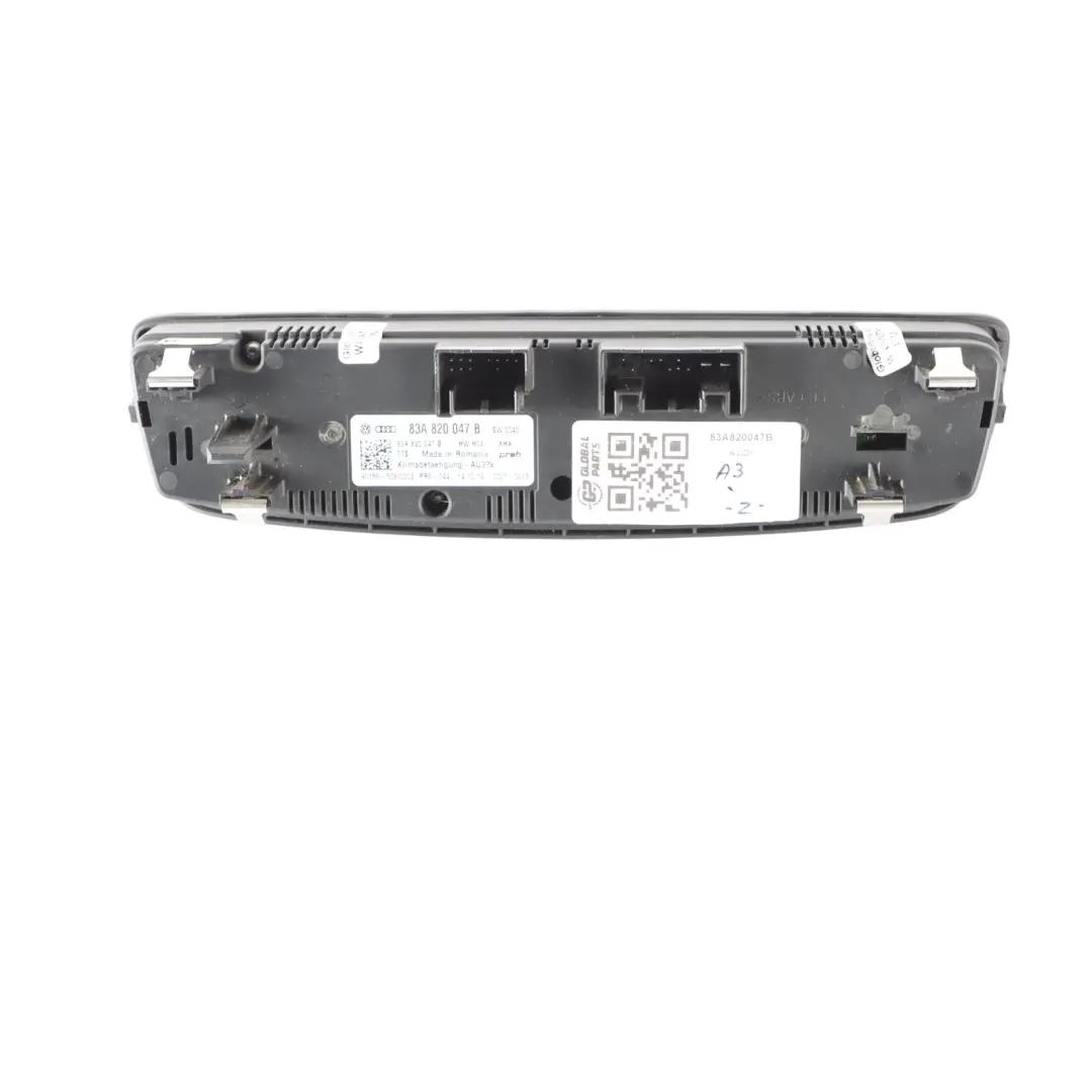 A/C Air Condition Heater Climate Control Switch Panel to Audi Q2 GA with Part number 83A820047B Audi Q2 GA A/C Air Condition Heater Climate Control Switch Panel - SKU 83A820047B - Part number 83A820047B