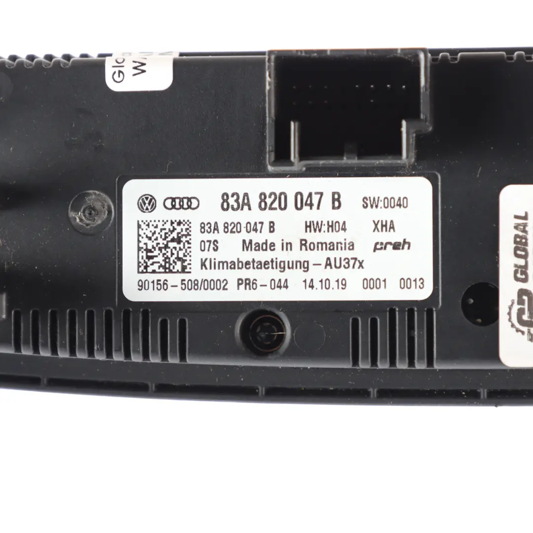 A/C Air Condition Heater Climate Control Switch Panel to Audi Q2 GA with Part number 83A820047B Audi Q2 GA A/C Air Condition Heater Climate Control Switch Panel - SKU 83A820047B - Part number 83A820047B