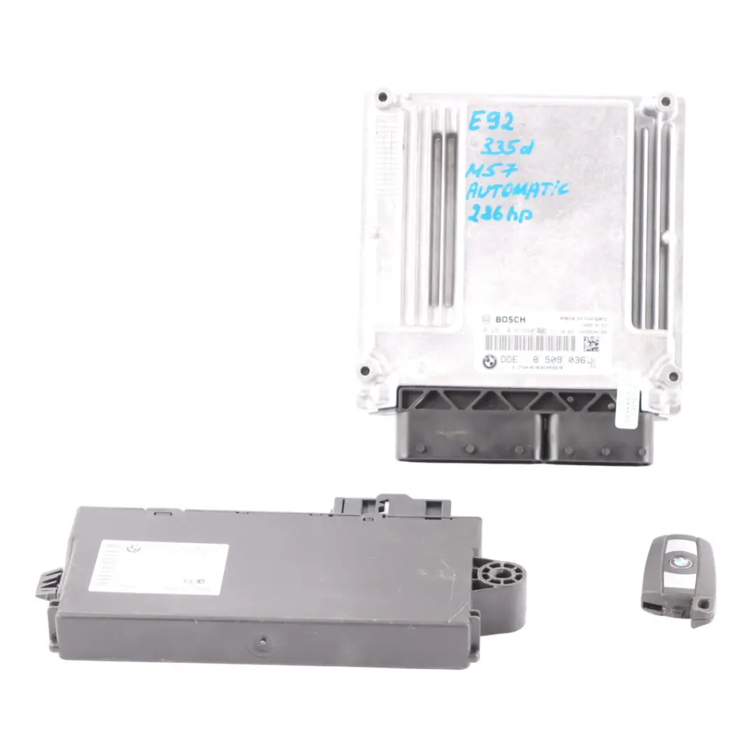 M57N2 286HP Engine ECU DDE Kit CAS3 + Key Automatic BMW E90 E91 E92 335d - SKU 8509036-4 - Part number 8509036