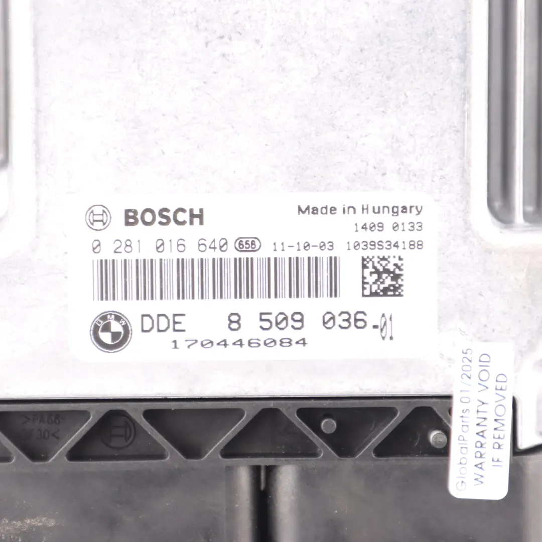 M57N2 286HP Engine ECU DDE Kit CAS3 + Key Automatic BMW E90 E91 E92 335d - SKU 8509036-4 - Part number 8509036