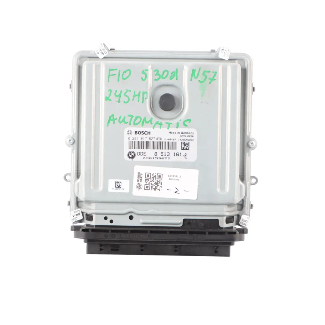 BMW F10 F11 530d N57 245HP Engine Control Unit ECU Kit DDE CAS4 + Key - SKU 8513161-2 - Part number 8513161