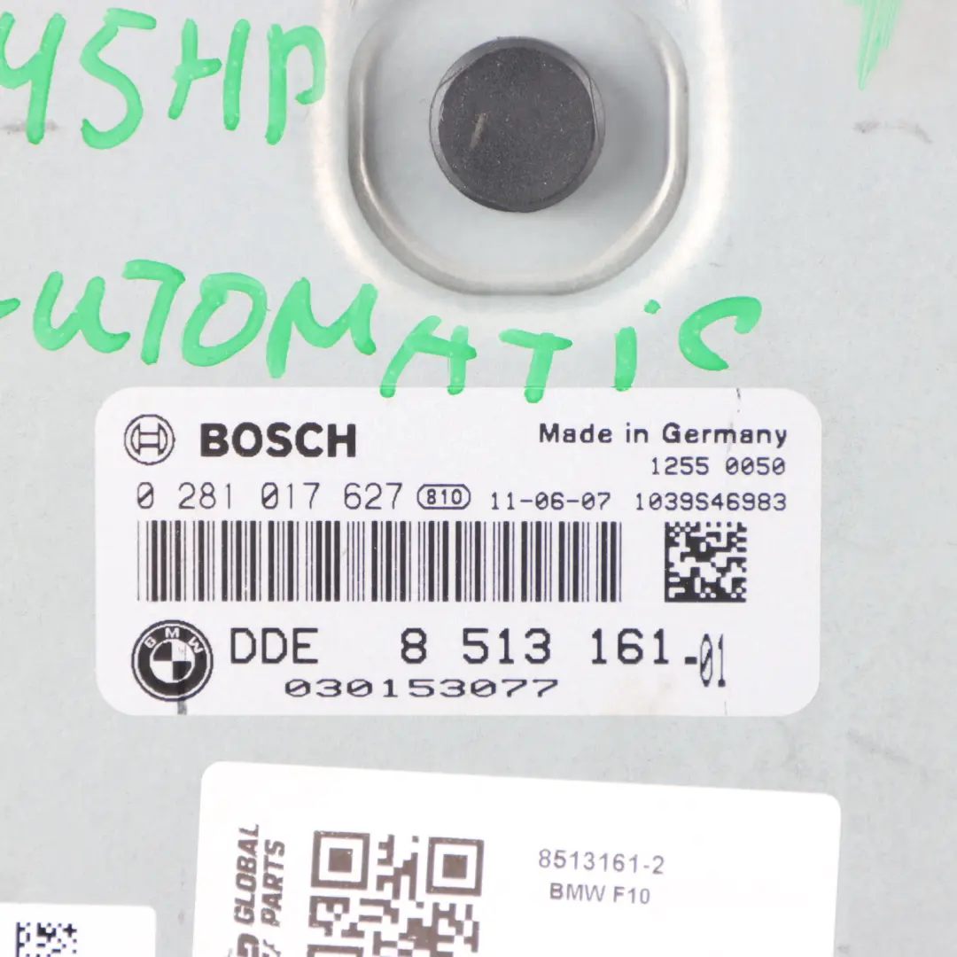 N57 245HP Engine Control Unit ECU Kit DDE CAS4 + Key to BMW F10 F11 530d with Part number 8513161 BMW F10 F11 530d N57 245HP Engine Control Unit ECU Kit DDE CAS4 + Key - SKU 8513161-2 - Part number 8513161