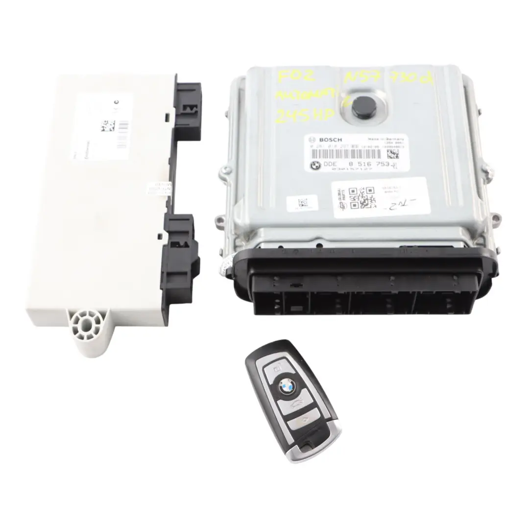 BMW F01 730d F07 530d N57 245HP Engine Unit ECU Kit DDE CAS 4 Key - SKU 8516753-1 - Part number 8516753