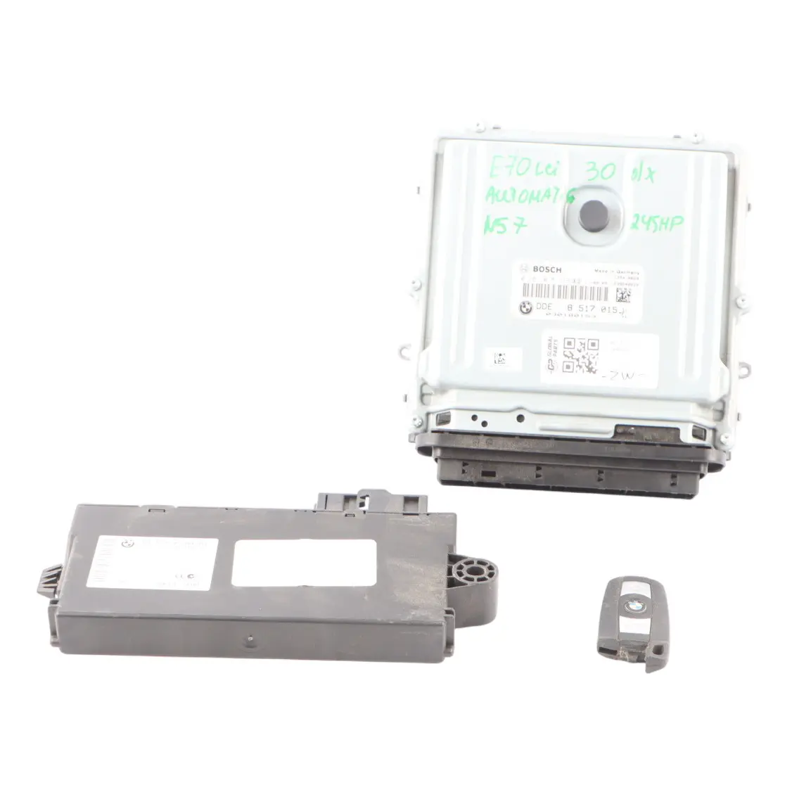 BMW X5 E70 X6 E71 30dX Diesel N57 245HP ECU Kit DDE 8517015 CAS3 Key Automatic