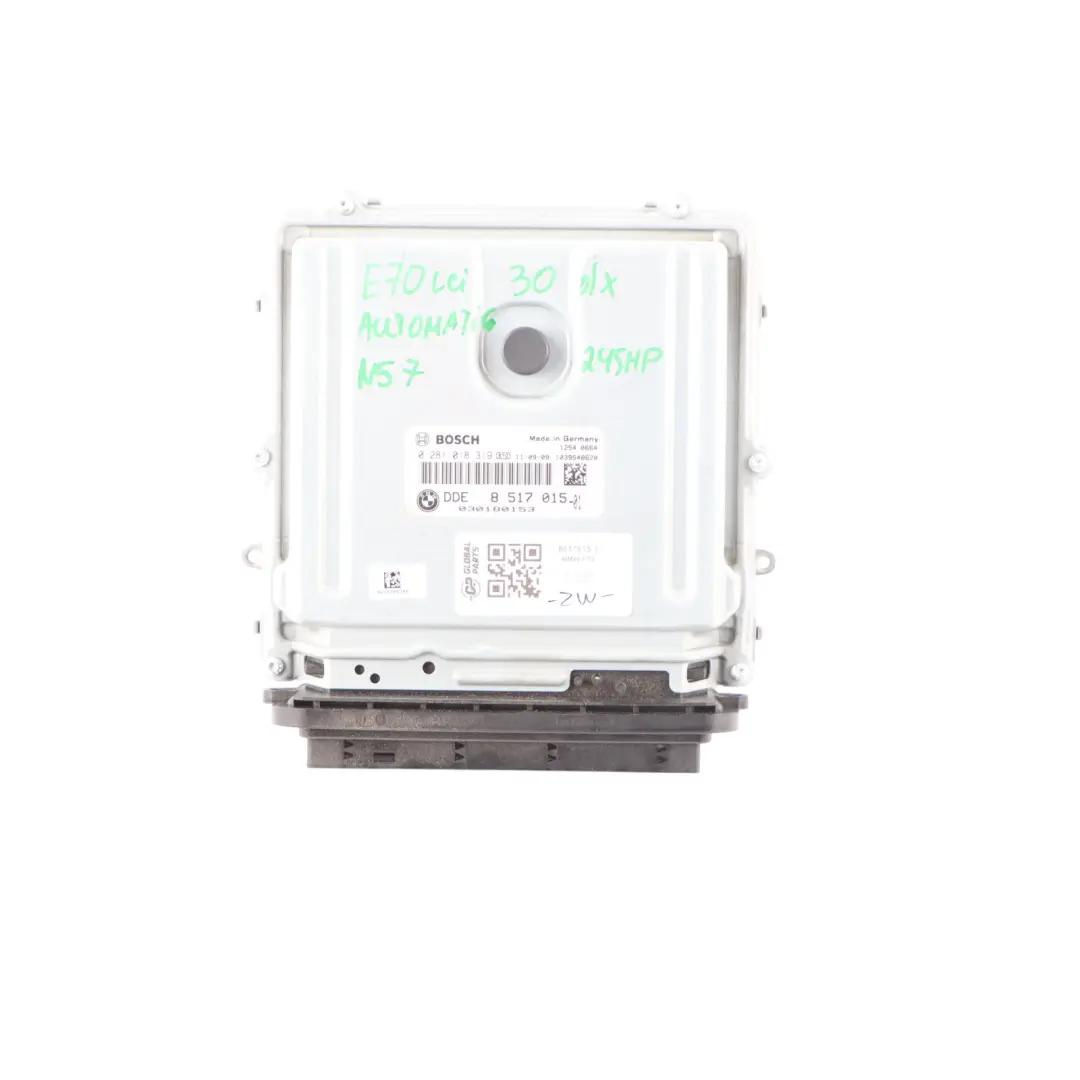BMW X5 E70 X6 E71 30dX Diesel N57 245HP ECU Kit DDE CAS3 Key Automatic - SKU 8517015-1 - Part number 8517015
