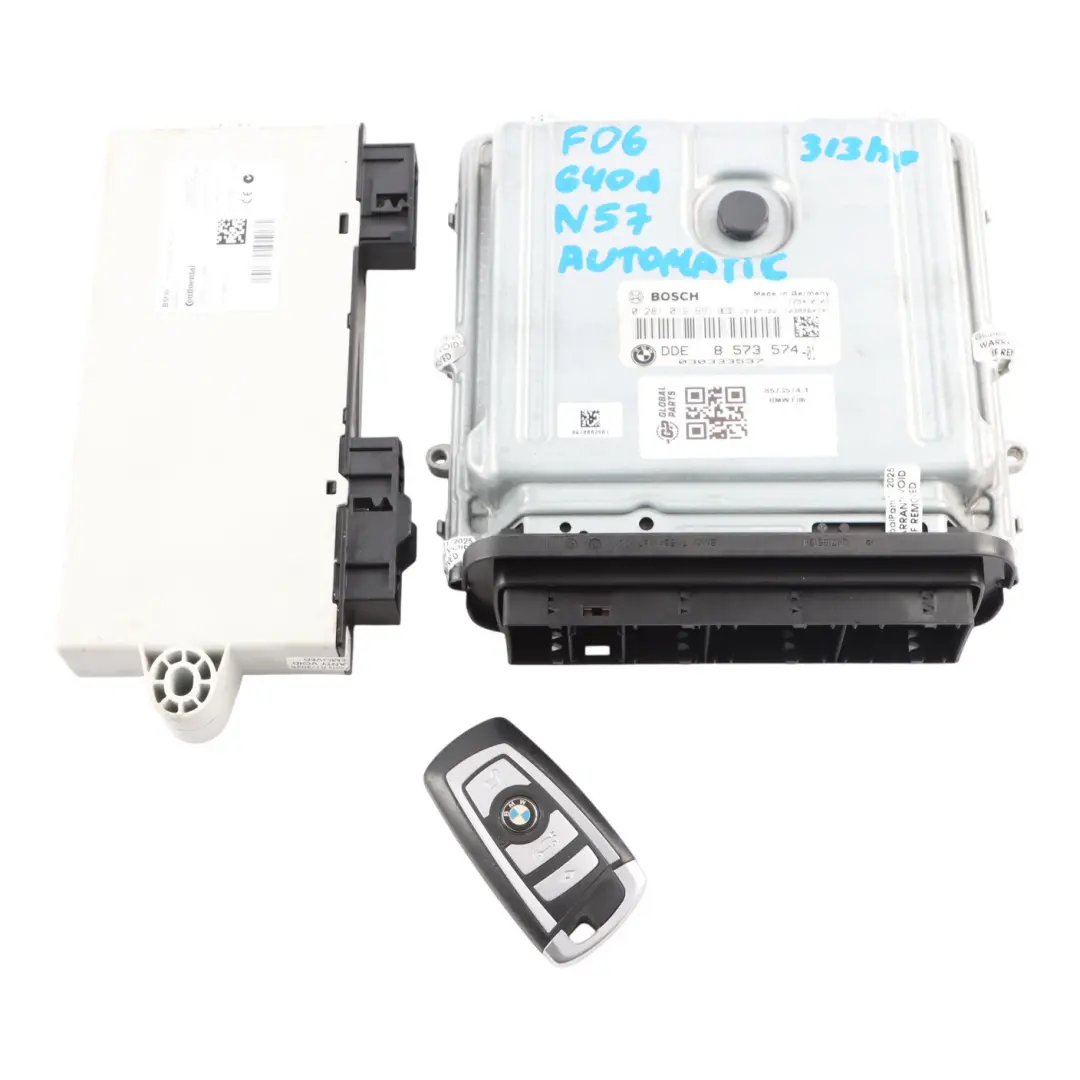 N57 313HP Engine ECU DDE Kit CAS4 + Key Automatic to BMW F06 F12 F13 640d with Part number 8573574 BMW F06 F12 F13 640d N57 313HP Engine ECU DDE Kit CAS4 + Key Automatic - SKU 8573574-1 - Part number 8573574