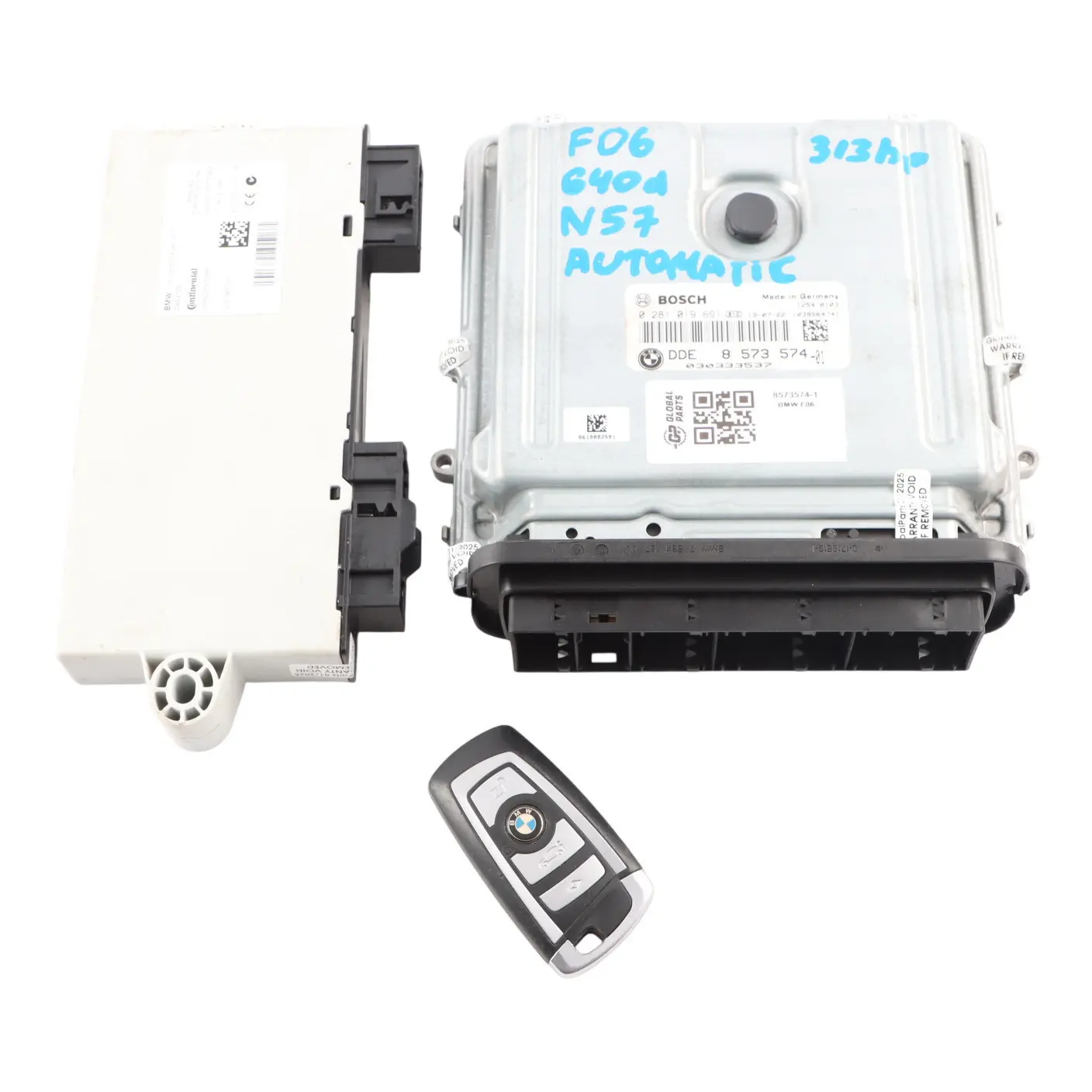BMW F06 F12 F13 640d N57 313HP Kit ECU Motor DDE CAS4 + Llave 8573574 Automático