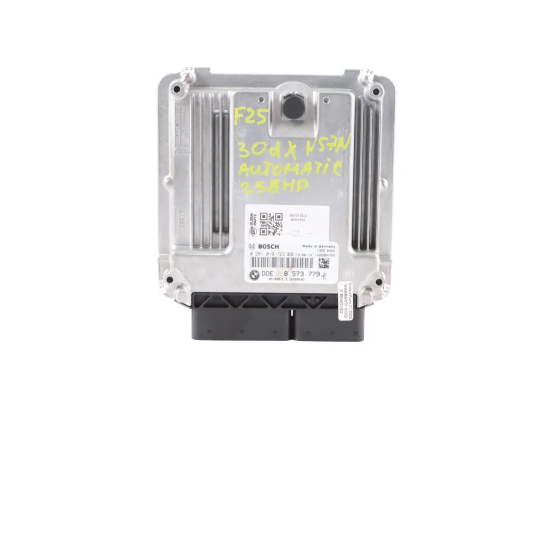 BMW X3 F25 30dX 258HP N57N Engine ECU Kit DDE + FEM + Key Automatic - SKU 8573779-2 - Part number 8573779