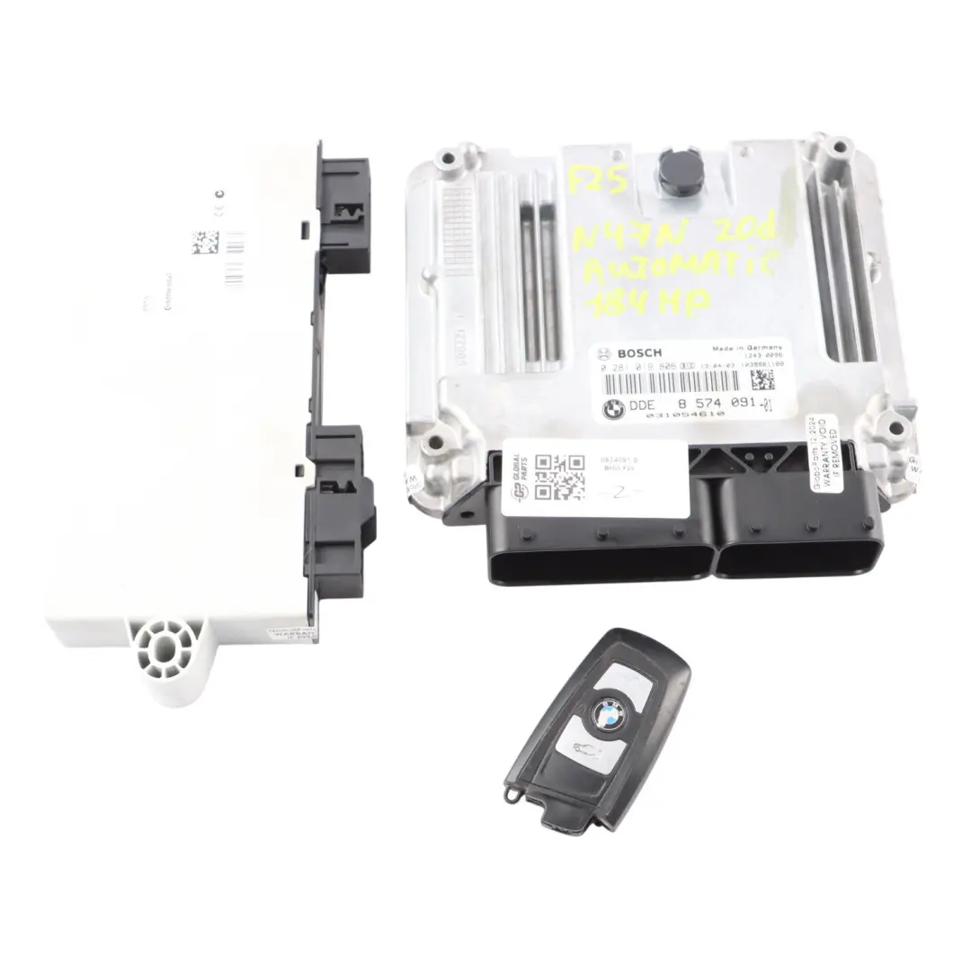 BMW X3 F25 20dX N47N 184HP Engine ECU DDE Kit CAS4 + Key Automatic - SKU 8574091-5 - Part number 8574091