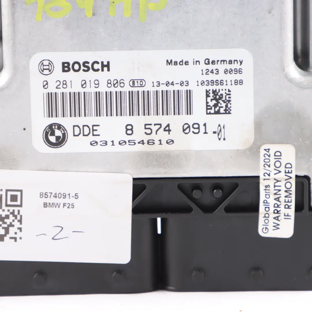 20dX N47N 184HP Engine ECU DDE Kit CAS4 + Key Automatic to BMW X3 F25 with Part number 8574091 BMW X3 F25 20dX N47N 184HP Engine ECU DDE Kit CAS4 + Key Automatic - SKU 8574091-5 - Part number 8574091