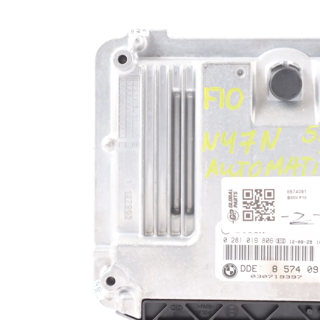 BMW F10 F11 520D N47N Calculateur Moteur ECU DDE Pour 184HP Automatique - SKU 8574091 - Numéro de pièce 8574091