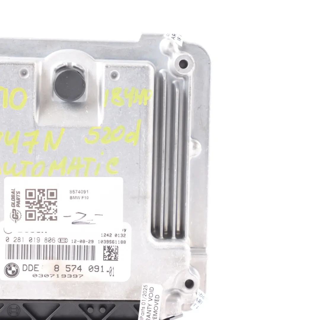 N47N 184HP Motore Unità Di Controllo ECU DDE Automatico per BMW F10 F11 520D con numero di parte 8574091 BMW F10 F11 520D N47N 184HP Motore Unità Di Controllo ECU DDE Automatico - SKU 8574091 - Numero di parte 8574091