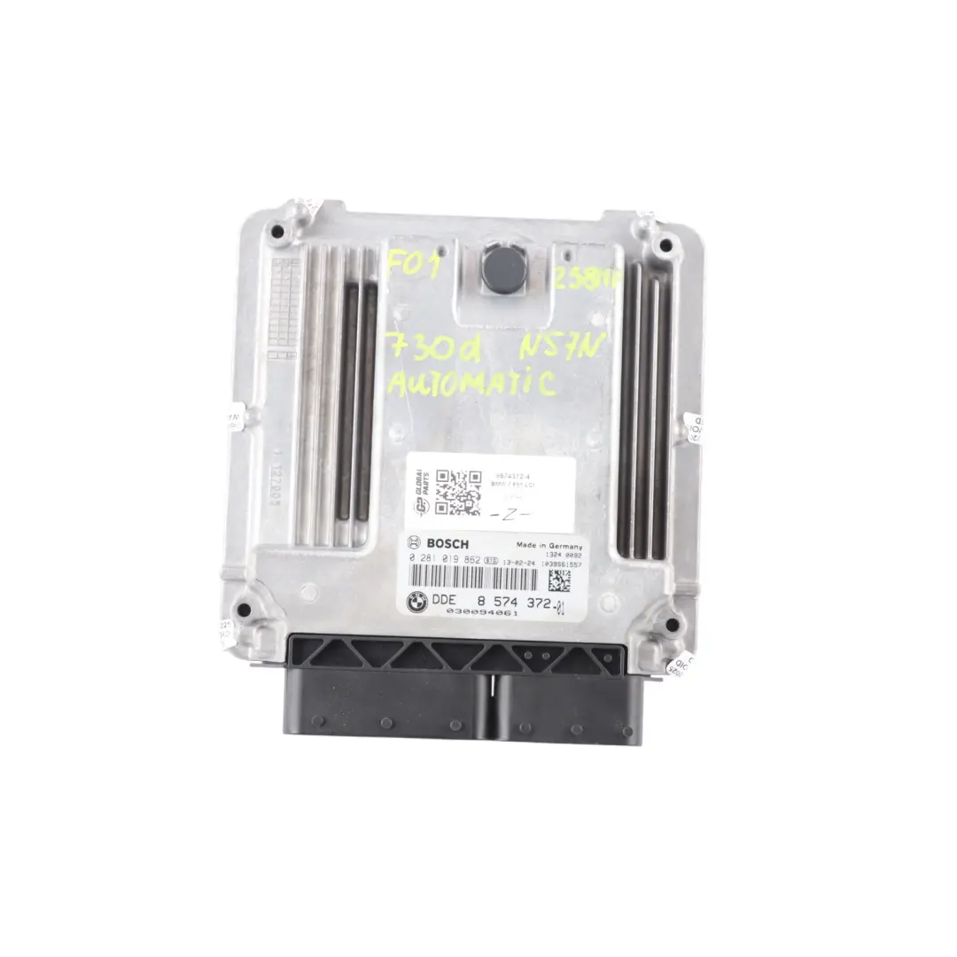 BMW F07 530d F01 730d N57N Engine Control Unit ECU DDE Kit CAS4 + Key - SKU 8574372-4 - Part number 8574372