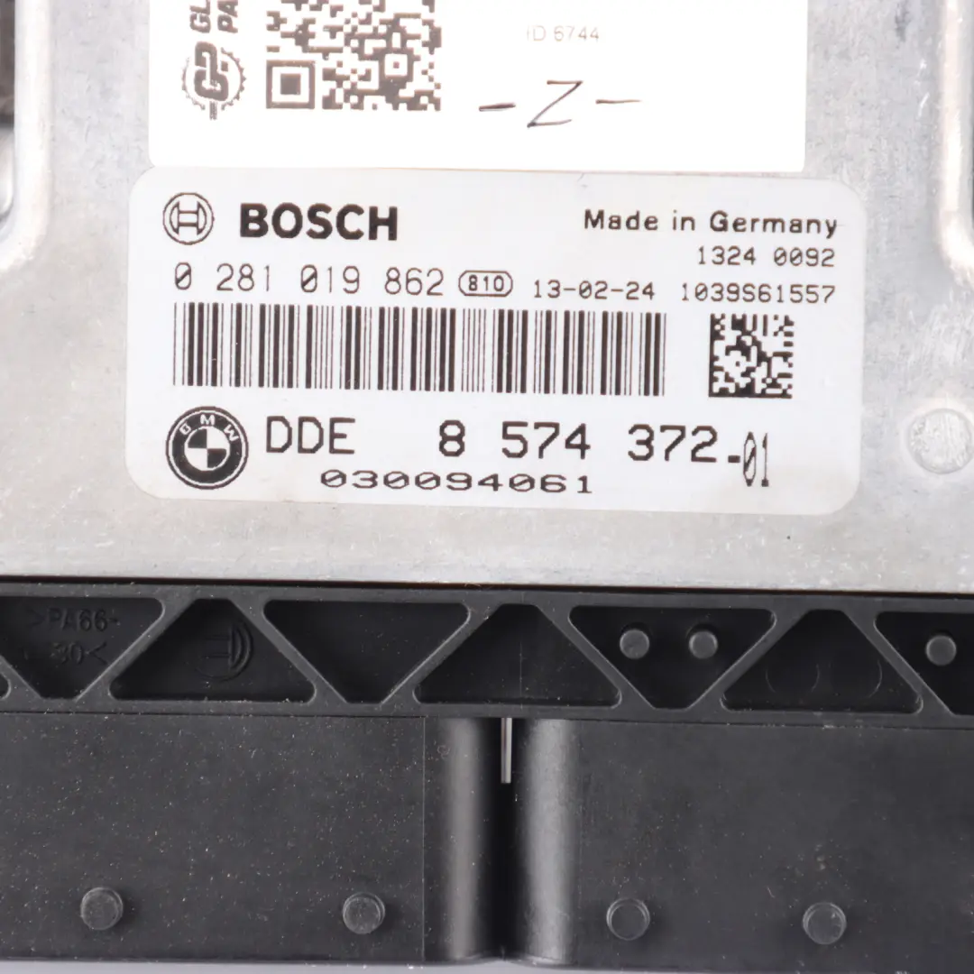 BMW F07 530d F01 730d N57N Engine Control Unit ECU DDE Kit CAS4 + Key - SKU 8574372-4 - Part number 8574372