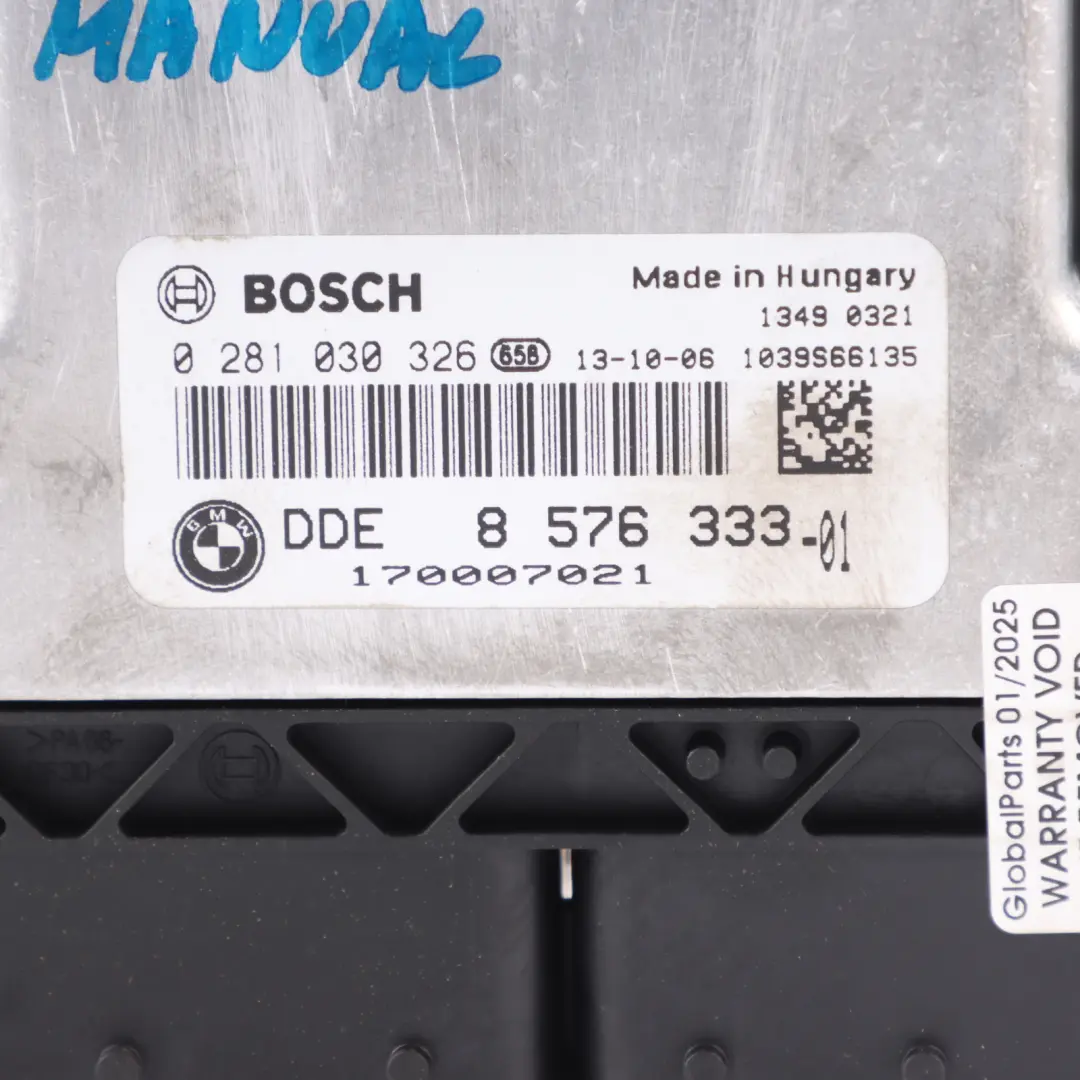 BMW F20 F30 120d 320d N47N 163HP Engine Control Unit ECU DDE Manual - SKU 8576333-5 - Part number 8576333