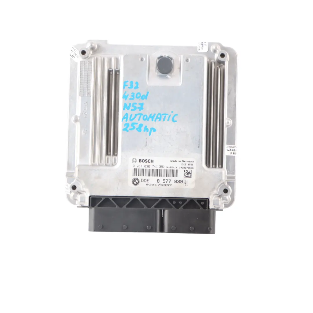 BMW F32 F33 430D N57N 258HP Komputer ECU DDE Kit FEM Klucz Automat - SKU 8577839-1 - Numer Części 8577839