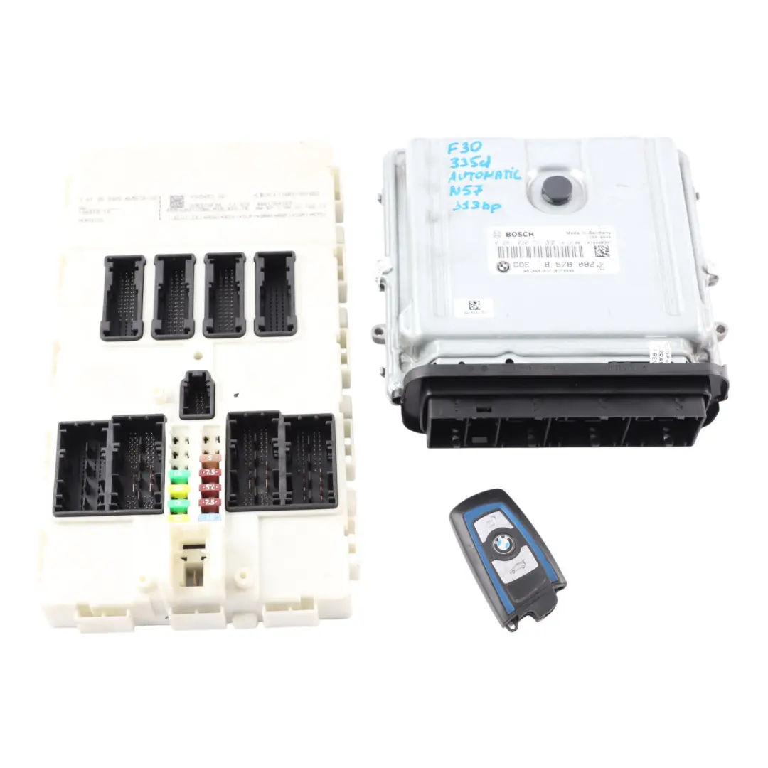 N57 313HP Engine Unit ECU Kit DDE Key FEM to BMW F30 335d F32 F36 435d with Part number 8578082 BMW F30 335d F32 F36 435d N57 313HP Engine Unit ECU Kit DDE Key FEM - SKU 8578082-2 - Part number 8578082