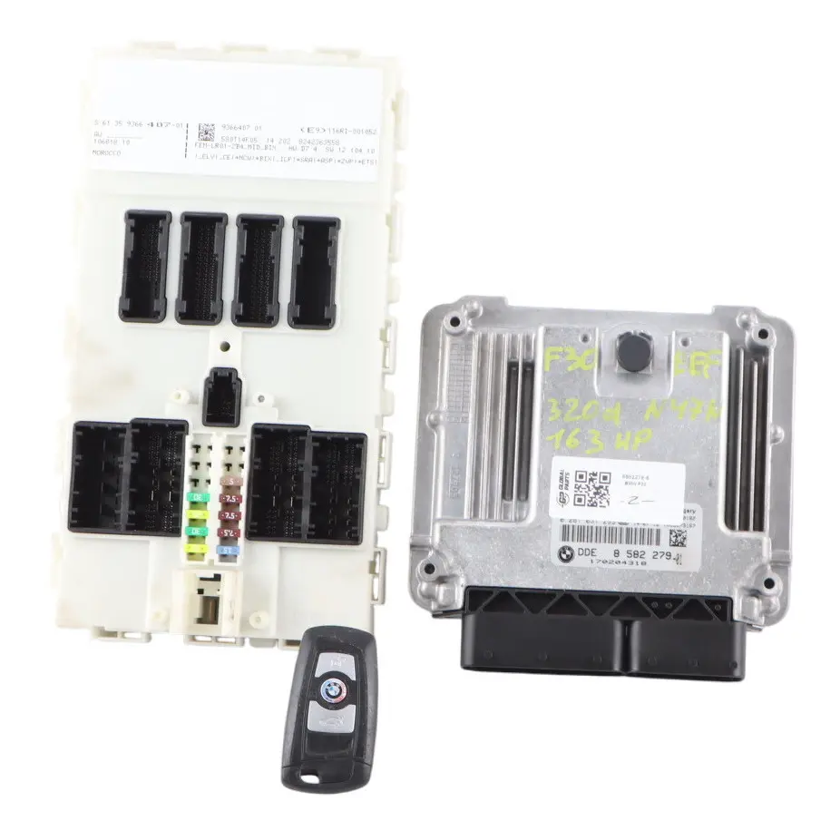 N47N 163HP Engine ECU DDE Kit FEM + Key Automatic BMW F30 320d ed - SKU 8582279-6 - Part number 8582279