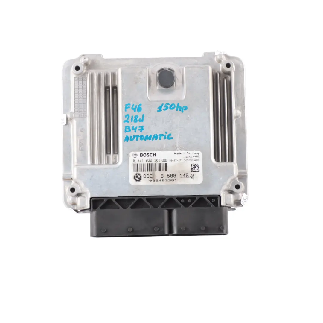 BMW F46 218d B47 Engine Control Unit ECU Kit DDE FEM + 2 Key Automatic - SKU 8589145-11 - Part number 8589145
