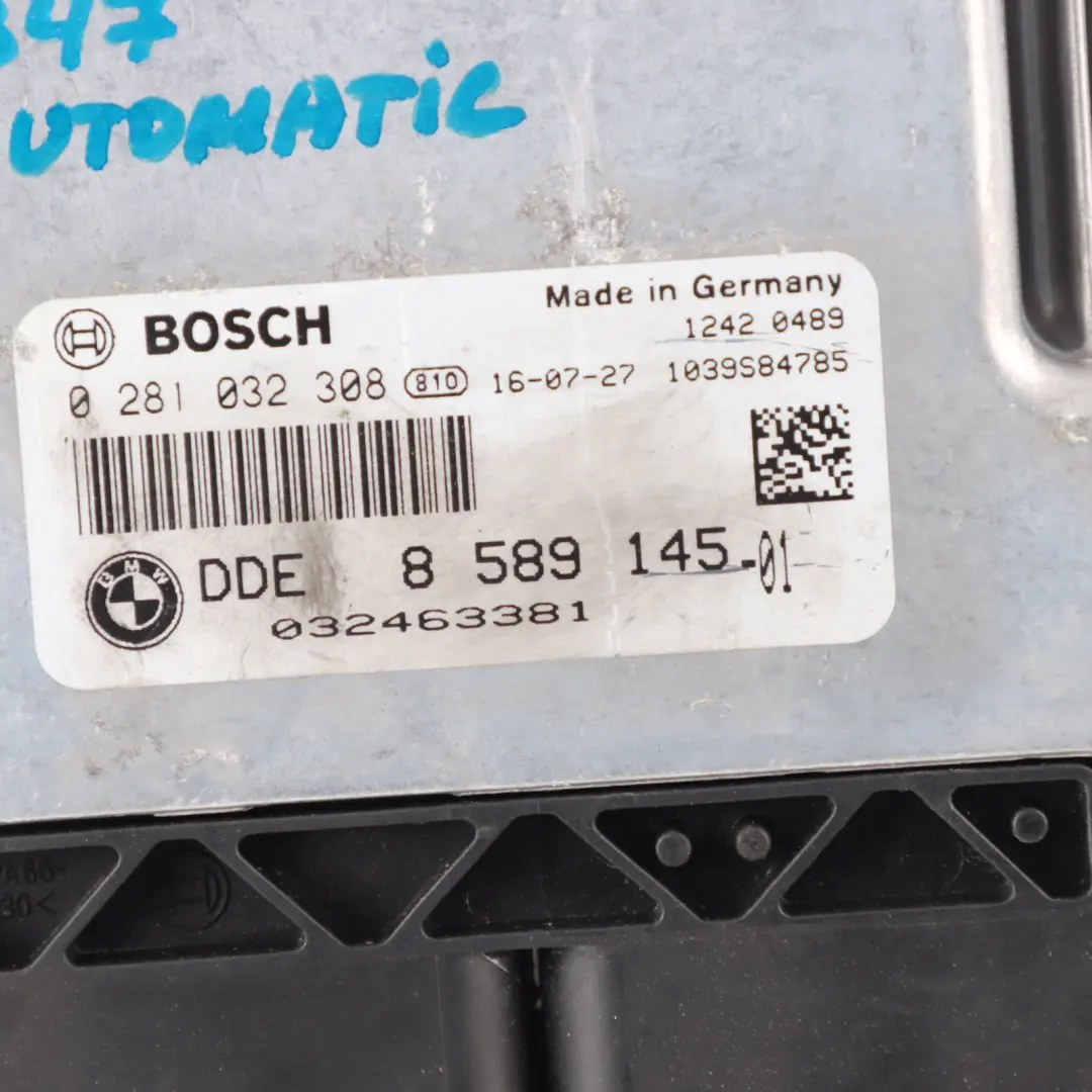 BMW F46 218d B47 Engine Control Unit ECU Kit DDE FEM + 2 Key Automatic - SKU 8589145-11 - Part number 8589145